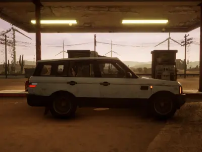 Gas station Unreal 4 Scene Low-poly 3D model