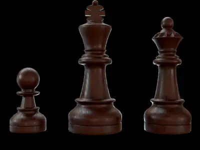 Staunton chess set - Updated 3D model