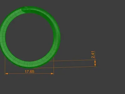 Snake Ring Gold Silver Platinum Luxury Jewelry 3D print model