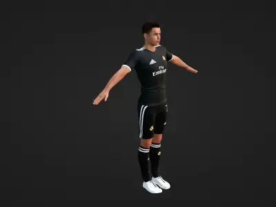 Cristiano Ronaldo - Real Madrid Low-poly 3D model