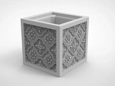 Begonia flower shape vase 3D print model