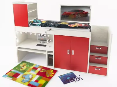 Kid room set 3D model