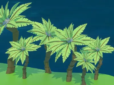 Low-Poly Stylized Nature Pack Free low-poly 3D model