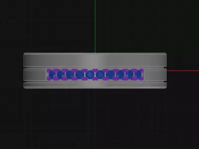 19 Prongs Diamond Wedding Ring 3D print model