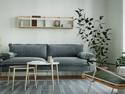 CA - Scandinavian interior scene 3D model