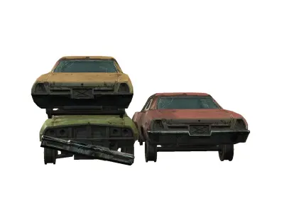 Wreck Stack Low-poly 3D model