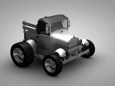 Pickup Truck 3D model 5
