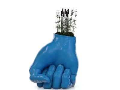 Hand Vase Plant  3D print model