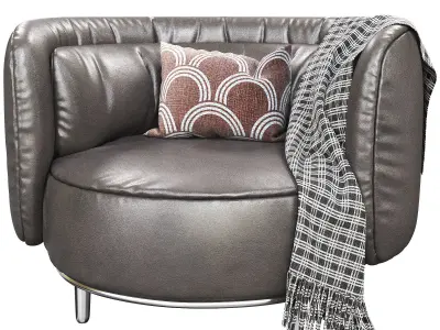 Armchair Natuzzi Wave 3d model Low-poly 3D model