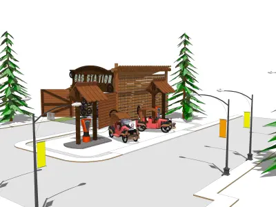 gas station toys 3D model