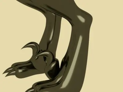 Jurassic Park Raptor Velociraptor 3D model Blender Low 3D model