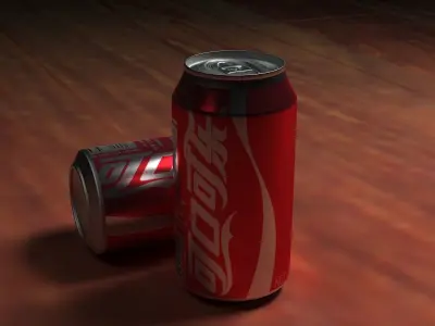 Chinese coke can 3D model