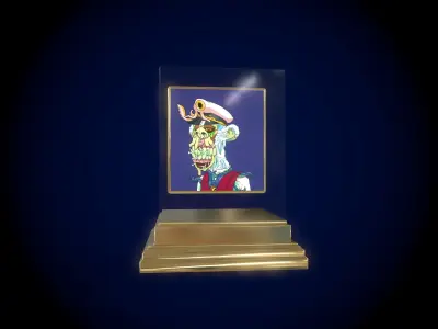 Mutant Ape 27 Gold Club Low-poly 3D model