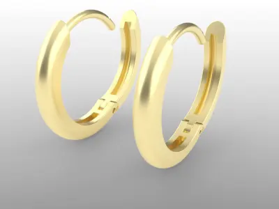Hoop earrings 3D print model purchase