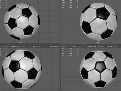SOCCER BALL Low-poly 3D model