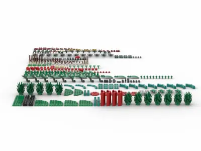 PixelBricks3D - Lego Christmas Table Decoration  3D print model