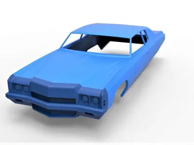 Shell Chevrolet Impala 1972 Scale 1 to 20 3D print model
