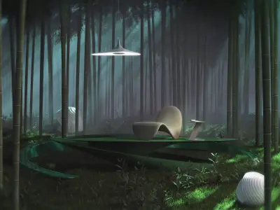 bamboo forest 3D model