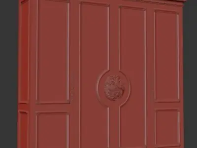 glass door decorative cabinet 3D model