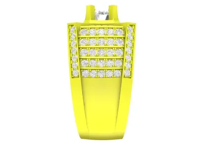A7672 Luxury Korean Style Diamond Men Ring 3D print model