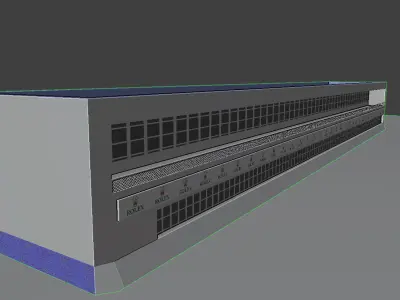 Racing Track Building  Realistic Model Low poly Low-poly 3D model