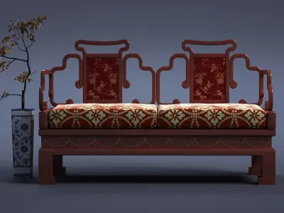 cabinet cabinet wardrobe sofa bed table bookshelve 3D model