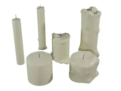 Candle 6 Set 3D model