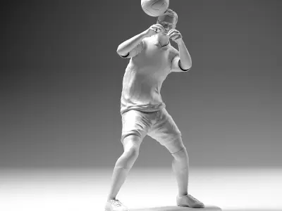 Footballer 02 Headstrike 03 Stl 3D print model