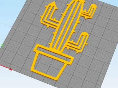 CACTUS POTS FOR WALL DECORATION 3D print model