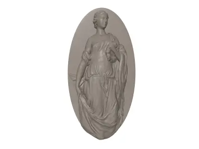 Renaissance Flora Relief Sculpture 3D print model