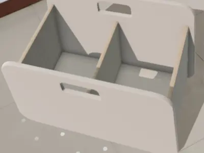 BacUp2Boxes White Low-poly 3D model