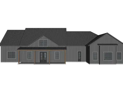 Barndominium House 077 -Archimple LLC Low-poly 3D model