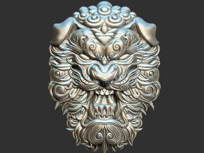 lion head 3D print model