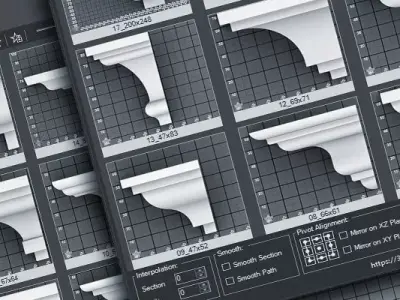 Architectural moldings - Baseboards-A 1 3D model