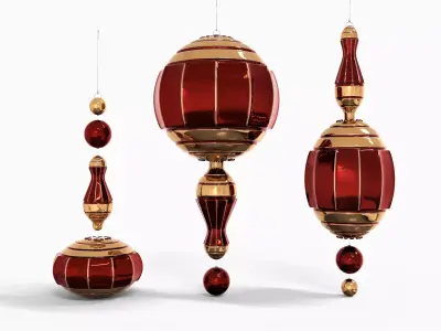 Christmas Joy Ornaments Low-poly 3D model