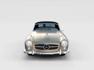 Mercedes 190SL with Interior Soft Top rev 3D model