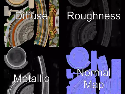 Decorative Beer Stein model pack Low-poly 3D model