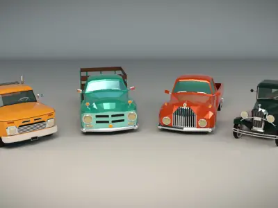 Low Poly Pickup Pack 01