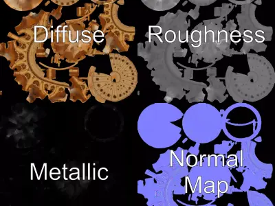 Ornate Dome Pavilion model pack Low-poly 3D model