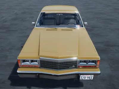 80s Standart Sedan unity asset Low-poly 3D model