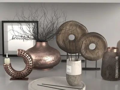 decorative set 01 3D model 7
