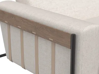 Four Hands Ella Sofa Gable Taupe 108988-004 3D model