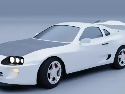 toyota supra  Low-poly 3D model