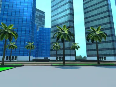 MODULAR CITY Low-poly 3D model