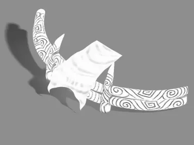 Stone Town Magic Cave - Stone Bone - Banner 01 3D model