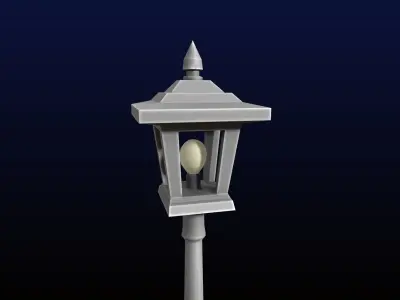 Park Lantern Game Asset Low-poly 3D model