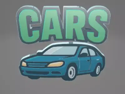 CARS 3D Text Sign  FBX and GLB 3D model