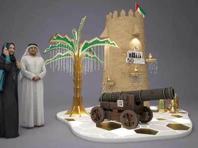UAE National Day Centerpiece Mall decoration 3D model