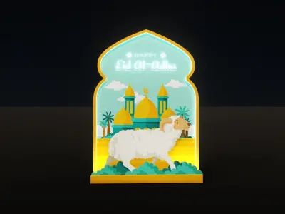 Backwall Ied Al-Adha 3D model