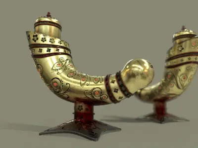 Antique Perfume Attar Bottle 3D model